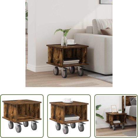 vidaXL Geräucherte Eiche -  TV-Ständer Geräucherte Eiche 37 x 35 x 35 cm Holzwerkstoff (1/5)
