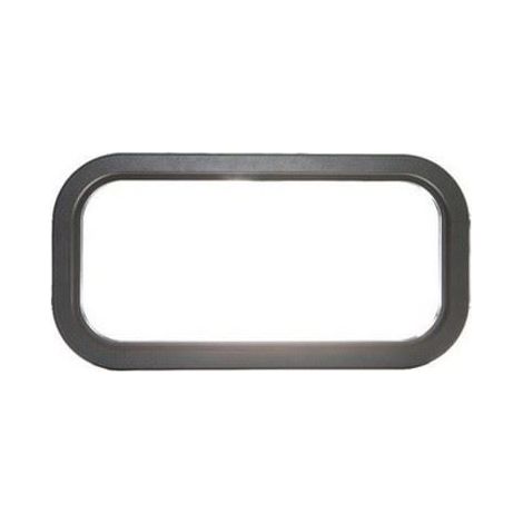 Hublot oval 640 x 320 mm pour panneau LED 40 mm – Extérieur noir RAL 9005 – Vitrage SAN 2,0 mm – Finition ABS grained – Doco (1/2)