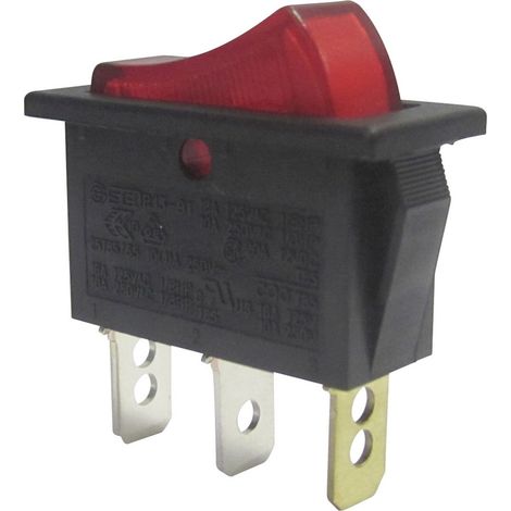 TRU COMPONENTS TC-R13-91B-01 Wippschalter 250 V/AC 10 A 1 x Aus/Ein rastend 1 St. (1/2)