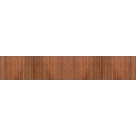 Alfombra rectangular bambú marrón 70x400 cm vidaXL