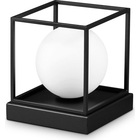 Lampada Da Tavolo Contemporanea Lingotto Metallo Nero 1 Luce G9 28W 3000K Ip20