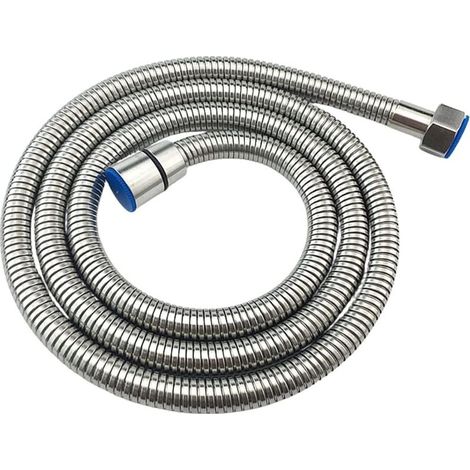 Flexible de douche en acier inoxydable 1.4M, Tuyau de Douche Universel Extensible filetage femelle 1/2", Anti-Explosion, Anti-Torsion et Anti-Corrosion (1/5)