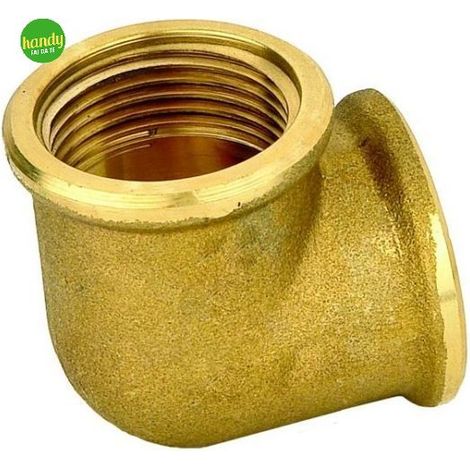 Gomito 90° in ottone giallo tiemme maschio femmina 1/2