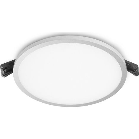 Downlight LED SMD 4014 redondo "Kaju" (8W 4200K 680lm) IP20 Ø9cm fabricado en aluminio y acrílico color gris (1/3)