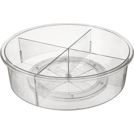 Cesta organizadora giratoria para cocina y baño, bandeja de almacenamiento. (1/5)
