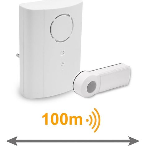 Extel Drahtlose Klingel Taster mit Funkgong weiß Türgong/-klingel