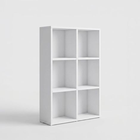 Niedriges Bücherregal mit 6 Fächern aus Melamin Archivio (1/4)