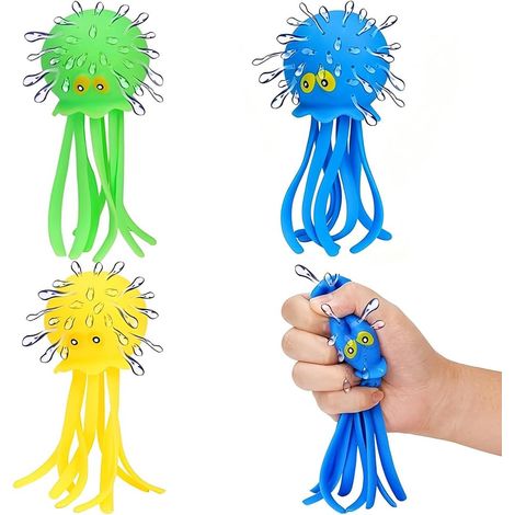 Set of 3 Octopus Water Bombs, Pool Toys, Reusable Water Bombs, Suitable for Pools, Water Balloons for Children, Water Games for Garden, Beach and Swimming Pool (1/5)