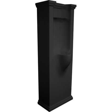 WALDORF Urinoir sur pied à entrée arrière 44x124,5cm, avec siphon et kit de fixation, noir mat