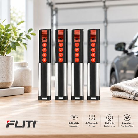 Lot de 3 Télécommandes Garage 868MHz Compatible Somfy TX03-868-4 TX03-868-2 4020V000 4026V000 Acier Inoxydable 4 Canaux (1/5)