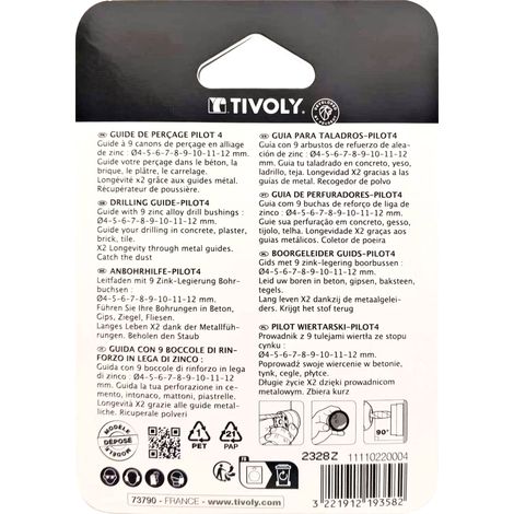 Tivoly • Guida di foratura tonda - Ø da 4 a 12 mm - Aspiratore speciale (1/2)