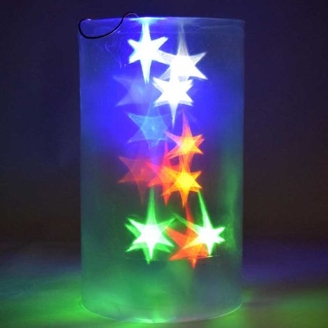 Lampada Olografica Natalizia Luce a LED a Batteria 25x15cm Decorazioni Natale (1/4)