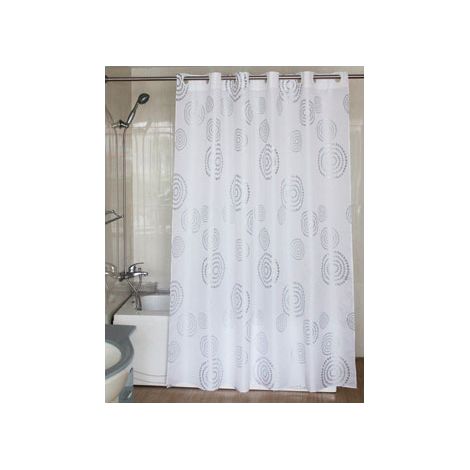 TENDA DA DOCCIA A SPIRALE IN POLIESTERE ARGENTO 1,80 X 2,00 M - 2959