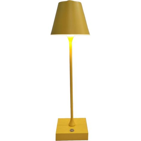 Lampada led da tavolo touch con batteria ricaricabile usb con 3 tonalità di colore dimmerabile Gialla