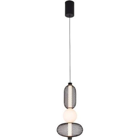 Pendelleuchte Mimosa, schwarz, 13 W, 4000 K, 1430 lm, dimmbar, 22 x 22 cm