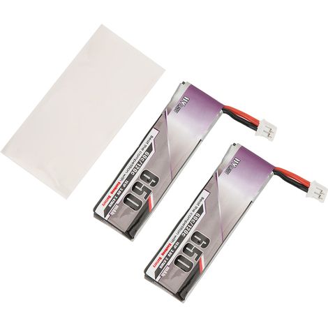 Lot 2 accus GNBe 650mAh 1S 3,8V 60C connecteur PH2.0 pour drone RC (1/5)