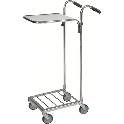 Kongamek Mini- Servierwagen verzinkt mit Ladefläche 410x355mm und Bremse