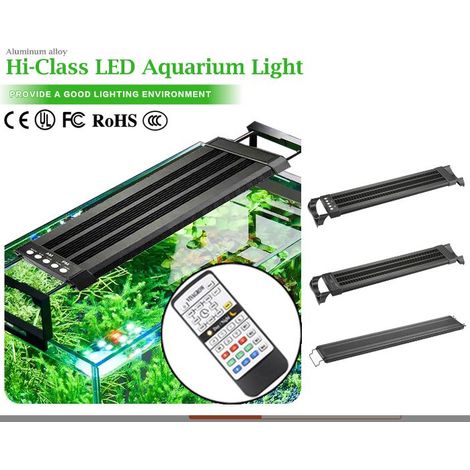 – Lampe LED aquarium 20W – Spectre complet avec télécommande – 4 modes d'effets météorologiques – Éclairage pour plantes aquatiques (1/5)