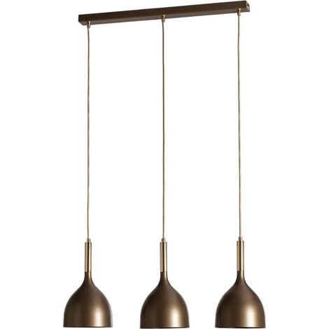 [GEBRAUCHT] B-Ware Luminex Hängelampe Pendelleuchte Noak Lampe Leuchte 3 Flg Titan Gold Stahl