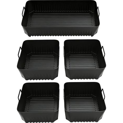 Moule Silicone - Pour Friteuse À Air - Compatible Ninja Foodi AF500EU Flex 10 4 L Et 5 2 L - Réutilisable - Lot De 3 (1/5)