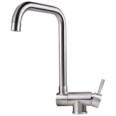 Robinet de Cuisine Rabattable , Mitigeur Evier Repliable en Acier Inoxydable devant Fenêtre, Robinet Évier Pivotant à 360º Brossé,de dyk. (1/4)