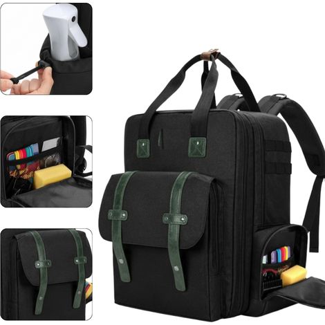 Zaino da parrucchiere per accessori, spazioso astuccio nero (1/5)