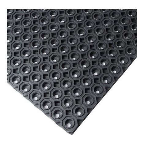 Tappeto a nido d'ape SBR/NR. Nero. soffitto aperto. 13 mm. 100x150 cm