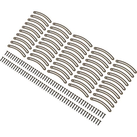 100 Stück Deckelstützscharnier-Set mit Soft-Close-Funktion, gebogener Halterung für Holzkisten, Möbel, Schränke, Schmuckkästchen, 6,7 x 1 cm, Bronze (1/5)