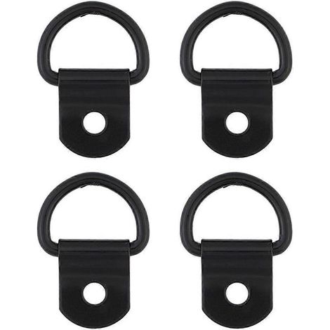 Ensemble de 4 pièces comprenant des clips de 3/4 pouce et des articulations en D de 5/8 pouce, noir et gris anthracite, compatibles avec les harnais western. (1/5)