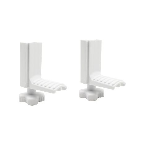 KIT 2 STAFFE E 2 VITI PER BLOCCAGGIO CIAMBELLA Bianco