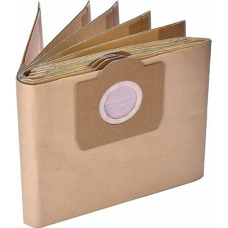 Paquete de 10 bolsas de filtro para aspiradoras en seco y húmedo Karcher WD3 y WD3P (1/4)