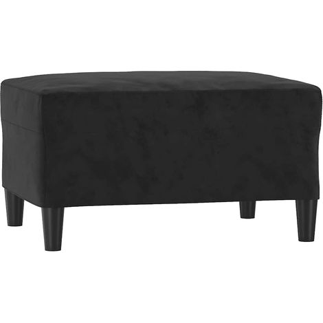 Repose-pied Noir 70x55x41 cm Velours