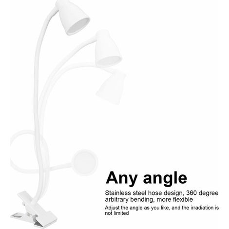 Jeffergarden Yatar Lampe de Lecture, Lampe de Lecture à Clip col de Cygne à 10 Niveaux pour éclairage intérieur pour Salon(A White)-DOU
