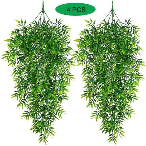 Plante Grimpante Artificielle - 80 cm - 4pcs - Vert - Décoration Intérieure/Extérieure (1/4)