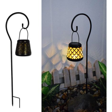 Lanterne solaire en fer forgé moderne, luminaire décoratif d'extérieur, idéal pour un jardin, un mariage ou le nouvel an (1/5)