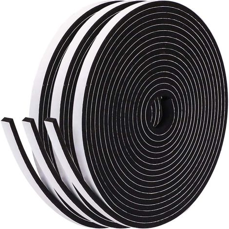 ZOLGINAH Sello de Tira Adhesiva Antioxidante para Aislamiento de Ventanas de Entrada de Puertas, Sello de Goma, Protección de Muebles de Pared Anticolisión Antiruido a Prueba de Viento Multiusos （6mm  (1/4)