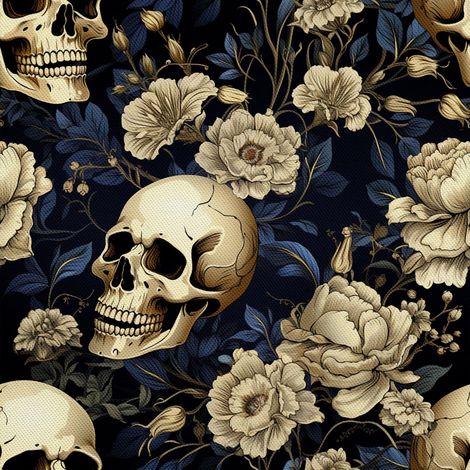 Tela Oxford decorativa para exteriores - Motivo de calavera I DX4296 (1/5)