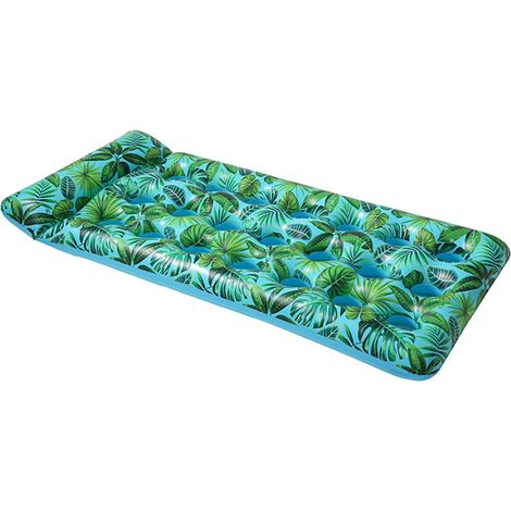 Hamac flottant pour piscine, hamac flottant avec oreiller, lit flottant gonflable 4 en 1, hamac flottant portatif, vert (1/5)