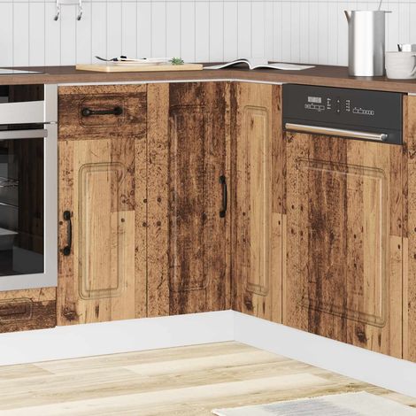 vidaXL Kitchen Corner Base Cabinet "Kalmar" Old Wood Engineered Wood (1/5)