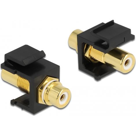 Delock MÃ³dulo Keystone RCA hembra  RCA hembra chapado en dorado y blanco / negro