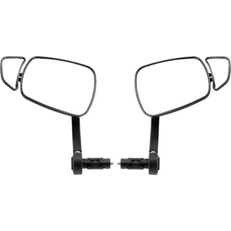 Juego de 2 espejos retrovisores de bicicleta de doble cristal (izquierdo y derecho) (1/5)