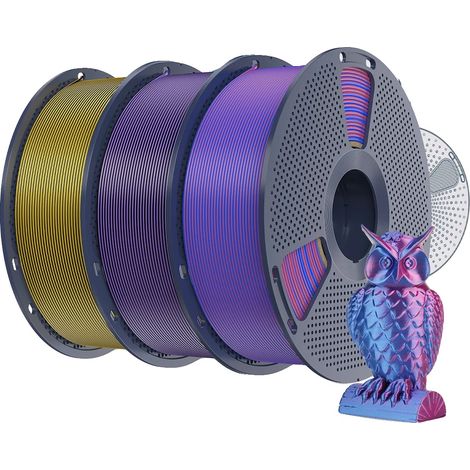 Filamento per stampante 3D, effetto bicolore, resistente e flessibile, mix di 7 colori (1/2)
