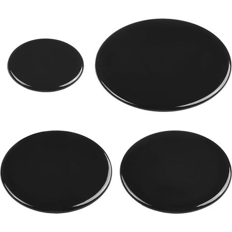 Lot de 4 cache-brûleurs à gaz 55 mm/75 mm/100 mm pour cuisinière à gaz SABAF (plat) (1/5)