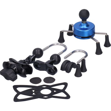 Support téléphone vélo universel XGrip avec 13 accessoires pour iPhone 7/8/SE/X/XS/XR (Bleu) (1/5)