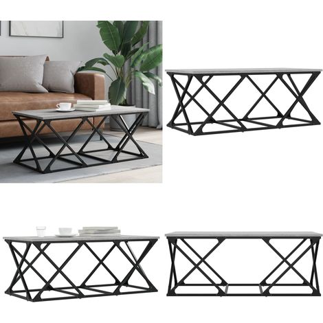 Couchtisch Grau Sonoma 100x49x40 cm Holzwerkstoff - Wohnzimmer Couchtisch - Holz Couchtisch (1/5)
