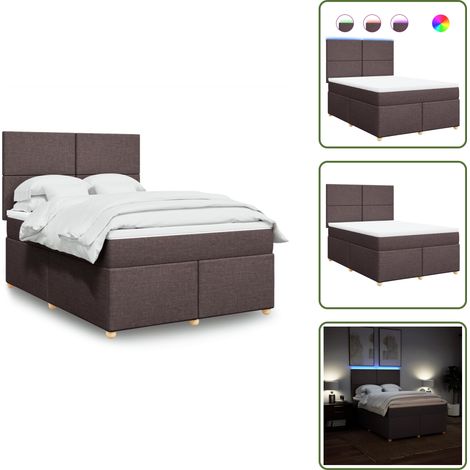 Sommier à lattes de lit avec matelas Marron foncé 140x190 cm - Sommier À Lattes De Lit - Sommiers À Lattes De Lit - Lit - Meuble De Chambre À Coucher