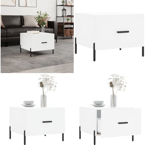 Couchtisch Weiß 50x50x40 cm Holzwerkstoff - Couchtisch - Wohnzimmerstil - Weißer Couchtisch - Holzwerkstoff Möbel - Sideboard - Home & Living (1/5)