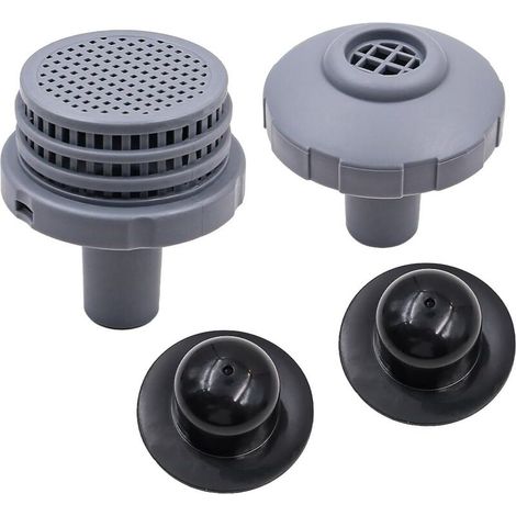 Kits de connecteurs de Jet d'eau de Piscine avec Grille de crépine de Sortie, buse d'entrée et Bouchon de Trou avec raccords de 1,25 Pouces (1/5)