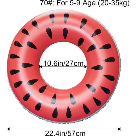 Bouées gonflables en forme de pastèque, idéales pour les adultes, pour les fêtes, les lacs et les plages. (1/5)