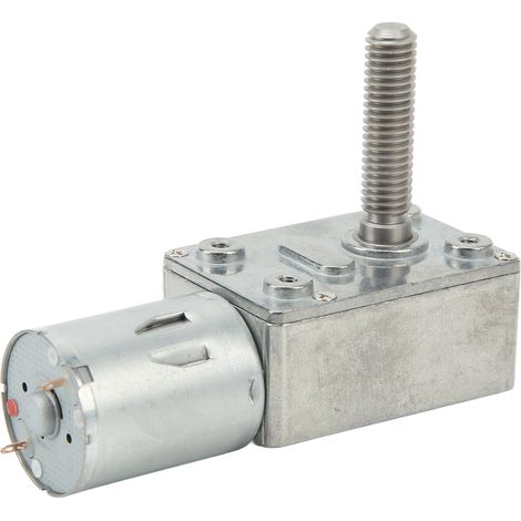 Moteur réducteur de vitesse 12 V CC 4632-370, moteur à engrenage à vis sans fin de haute précision M8 x 33 mm, 2 tr/min (1/5)